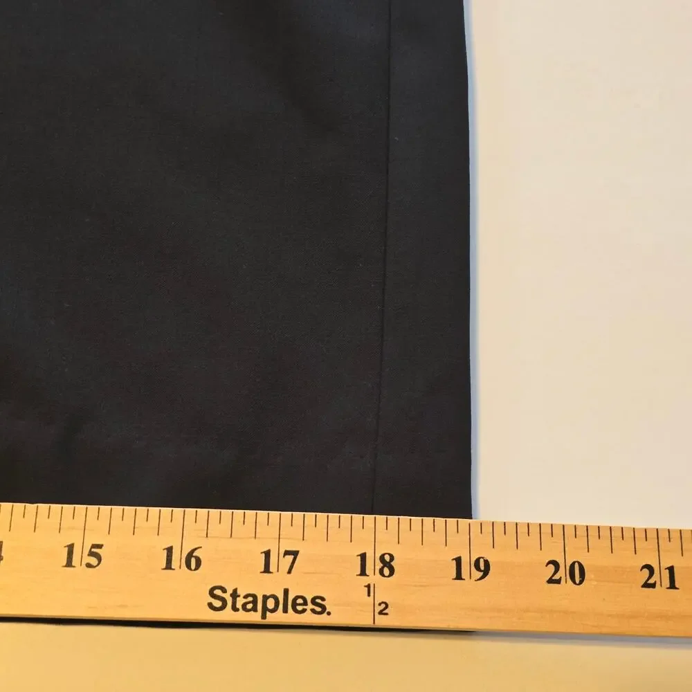 J Crew Sheath Dress Womens Size 6 Black Sleeveless Wool Blend Pockets Classic - Picture 13 of 14